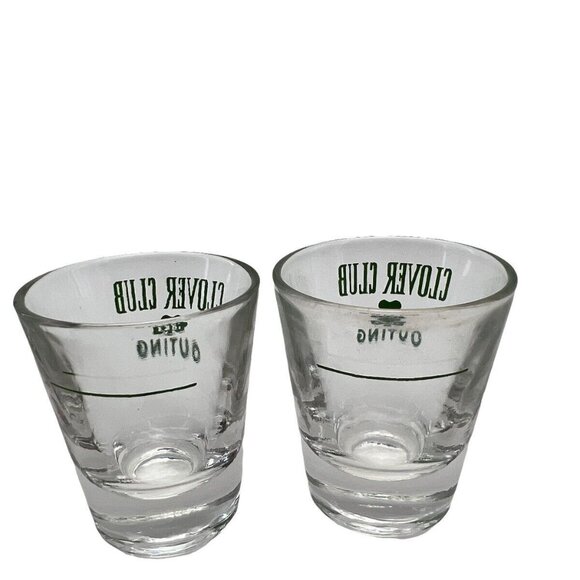 Vintage 1953 Shot Glasses Clover Club Bar Set of 5 - Picture 6 of 11